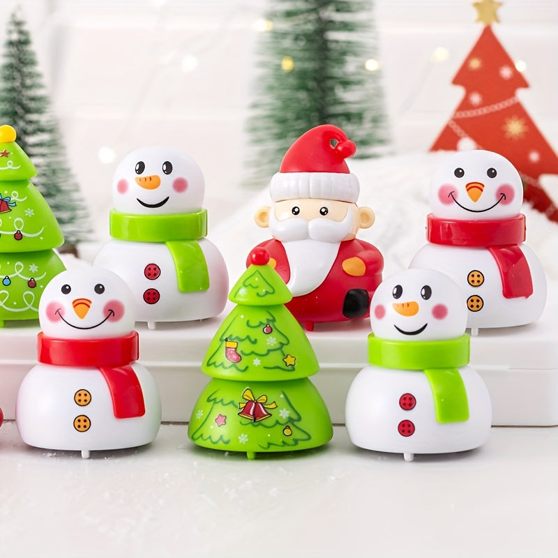 Christmas Toys Santa Claus Christmas Tree Snowman Shape Inertia Pull Back Car