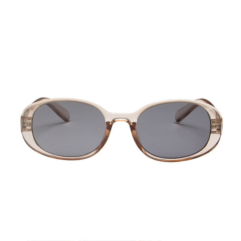 Chunky Oval Frame Retro Sunglasses
