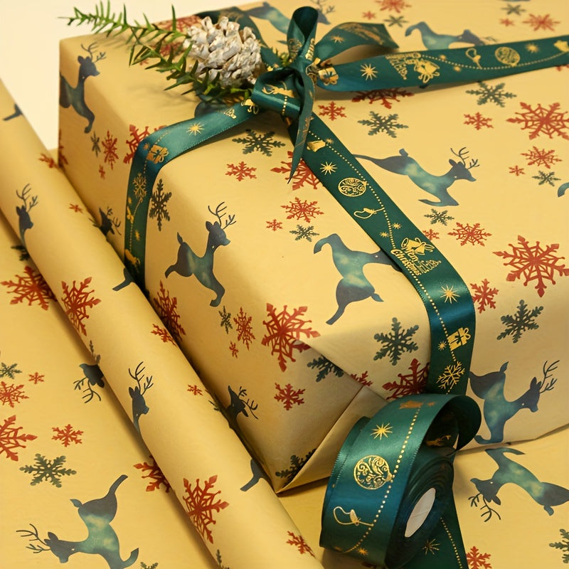 Christmas Ribbons Printed Ribbon Gift Wrapping Decoration