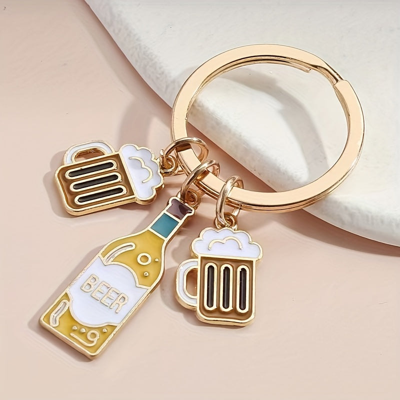 Beer Cup Pendant Keychain Christmas Party Halloween Holiday Gift