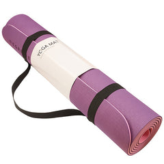 Non Slip Soft Fitness Mat With Lanyard for Yoga Pilates