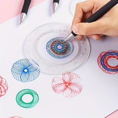 Interlocking Gears Wheels Spirograph Drawing Toy Set for Kids