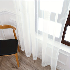 Solid Mesh Sheer Curtains for Home Decor
