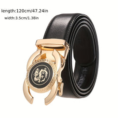 Men's Automatic Buckle Cowhide Leather Belt