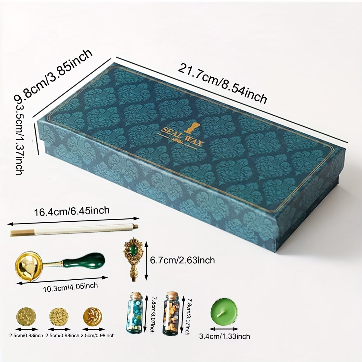 Wax Sealing Stamp Tools Set With Storage Box Fire Lacquer Seal Stamp Kit