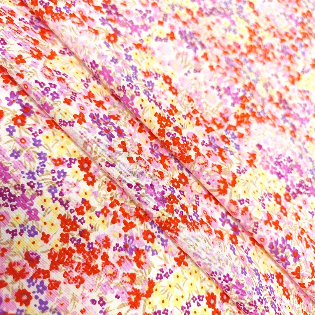 1pc Faux Cotton Fabric Diy Cloth Dress Fabric 1yard Cut Size