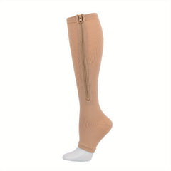 Toeless Compression Socks for Yoga & Fitness - Sports Thigh Long Stockings