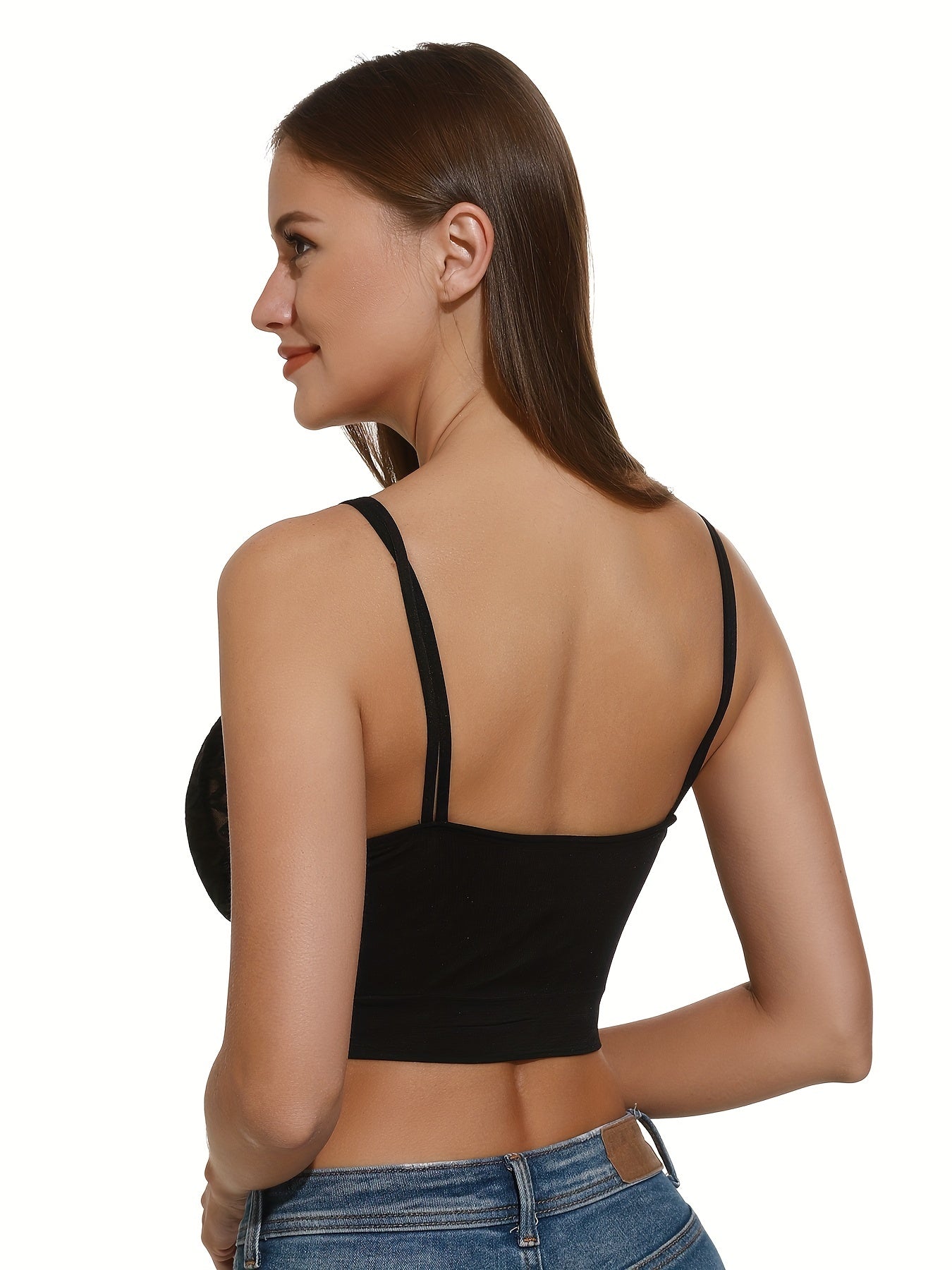 Scallop Trim Mesh Cami Bra Soft & Casual Lingerie