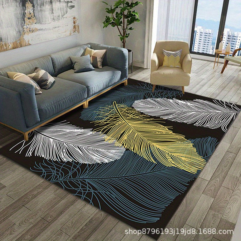 Modern 5'X7' Area Rug with TPR Anti-slip Backing