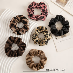 12pcs Leopard Print Hair Scrunchies Ponytail Holders