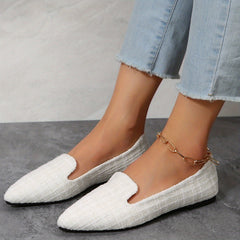 Women's Pointed Toe Ballet Flats Soft Sole Slip On Shoes