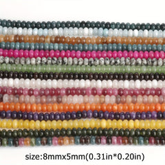 8x5mm Abacus Shape Jade Stone Beads for Jewelry Making