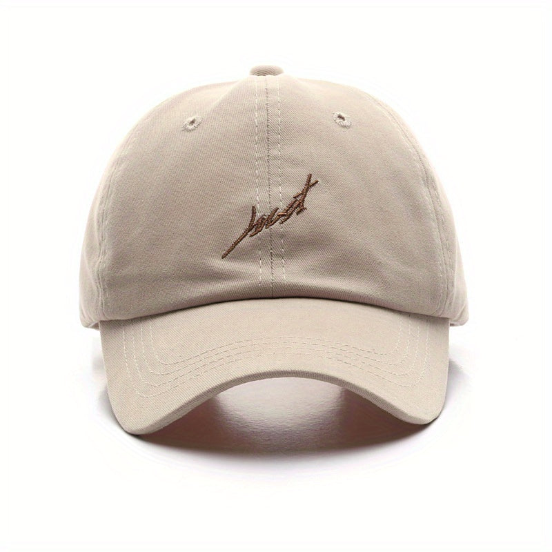 Women's Curved Brim Embroidered Peaked Cap Men's Sunscreen Baseball Cap