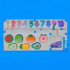 Magnetic Pen Rolling Ball Game Shape Number Matching Building Blocks