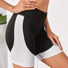 Contrast Stitching Casual Shorts Slim Fit Yoga Fitness Workout Legging