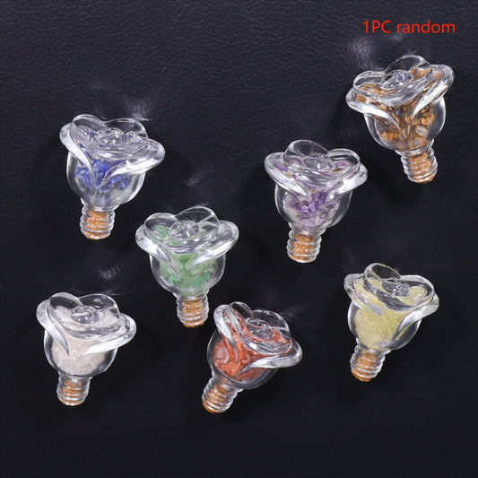 7pcs Small Colored Rose Stones for Garding and Decoration