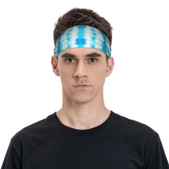Men'S Tie Dye Headband & Swirl Pattern Breathable Stretchy Fabric for Sports Gym