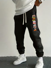 LA Print Drawstring Sweatpants Loose Fit Casual Joggers Spring Autumn