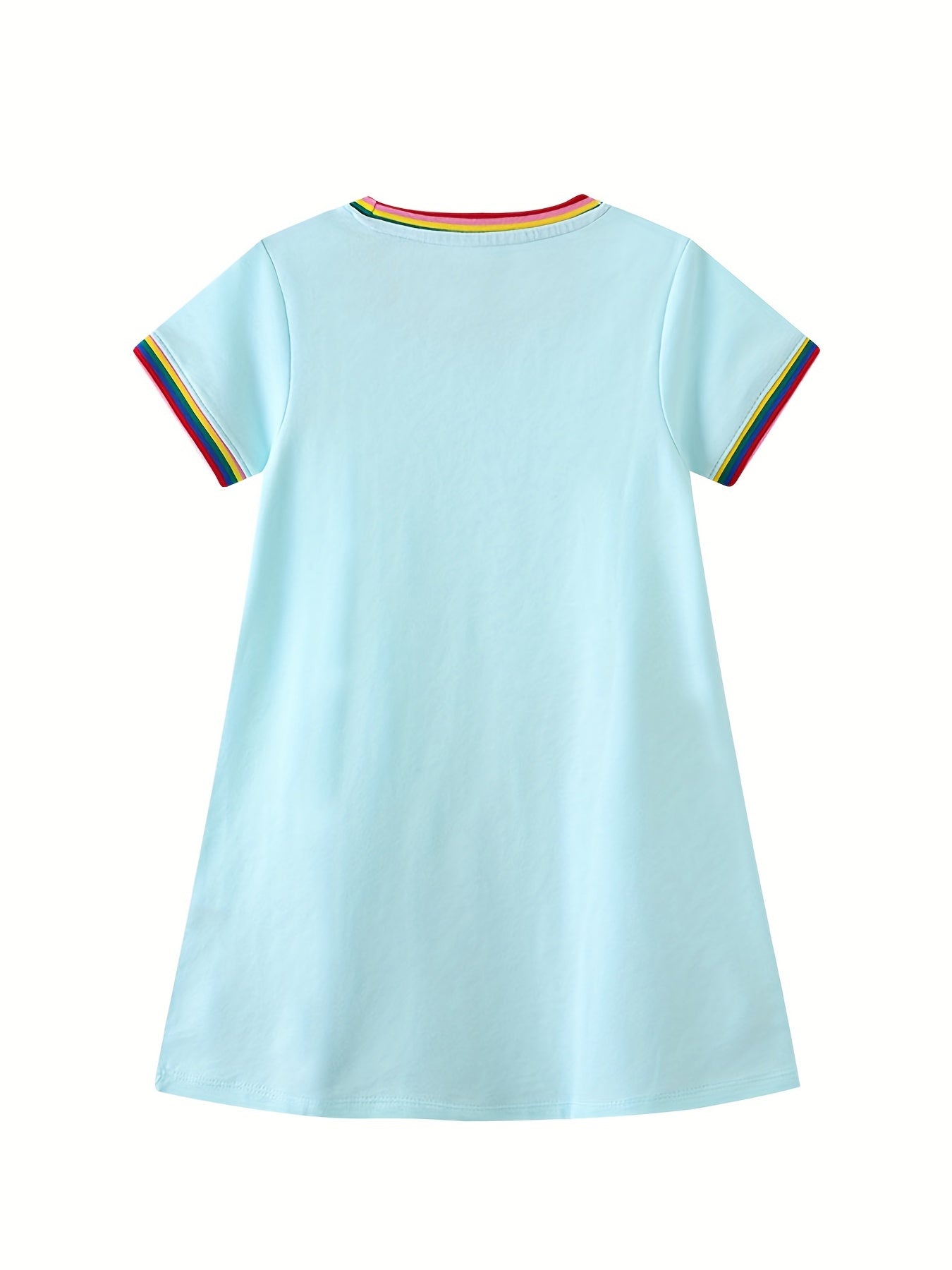 Girls Rainbow Graphic Princess Dress