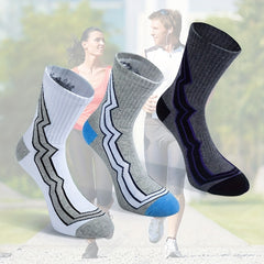 Wear Resistant Socks Moisture Wicking Crew Socks For Running Sports