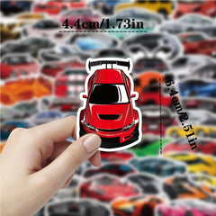 100 PCS JDM Sport Car Racing Stickers Waterproof Decals