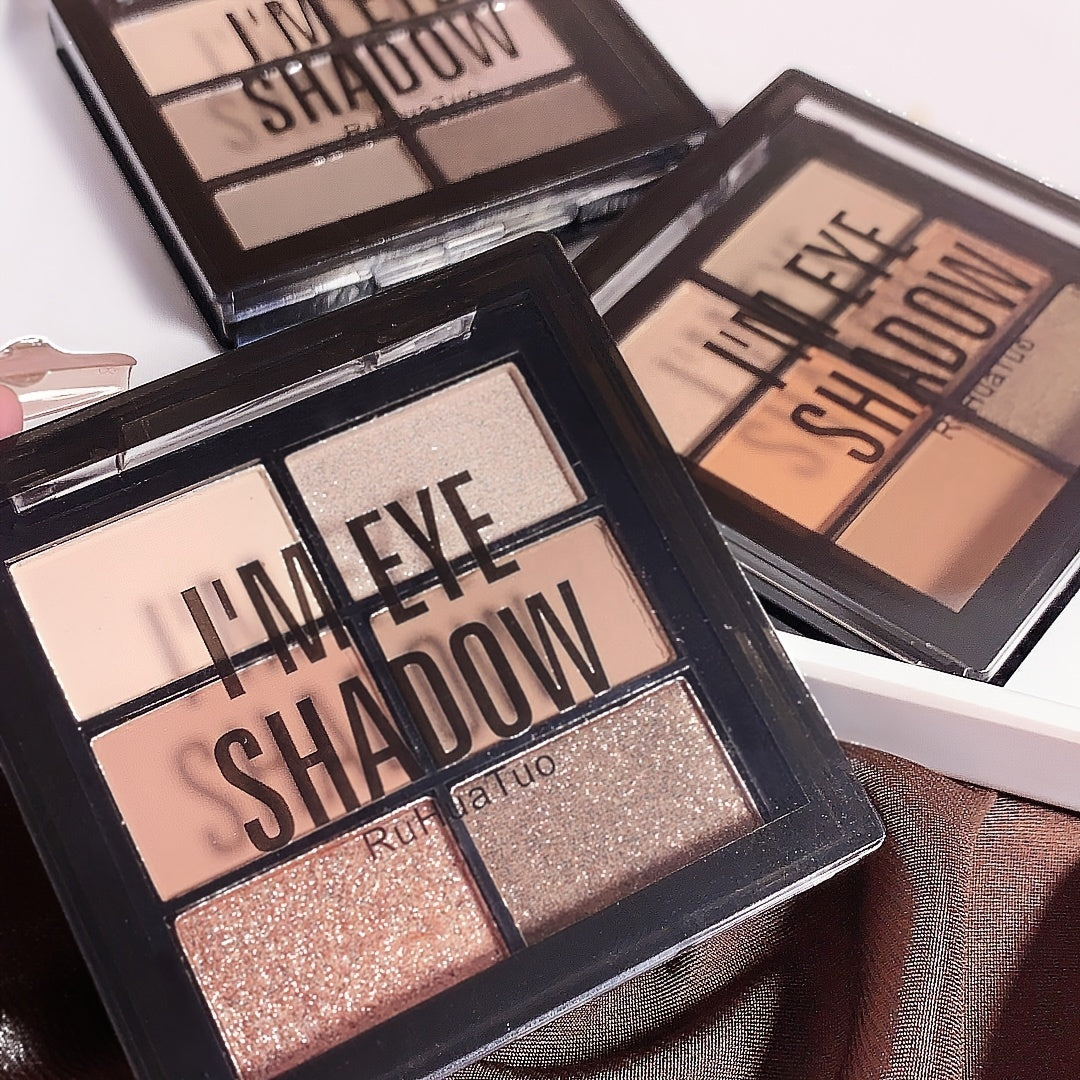 6 Earth Tone Eyeshadow Palette Waterproof Cosmetics Makeup