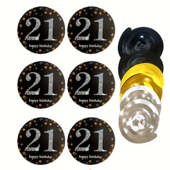 Unforgettable 21st Birthday: 12 Piece PVC Spiral Charm Decor