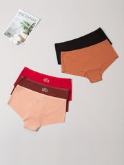 5 Seamless Solid Briefs Comfy & Stretchy Panties Women's Lingerie