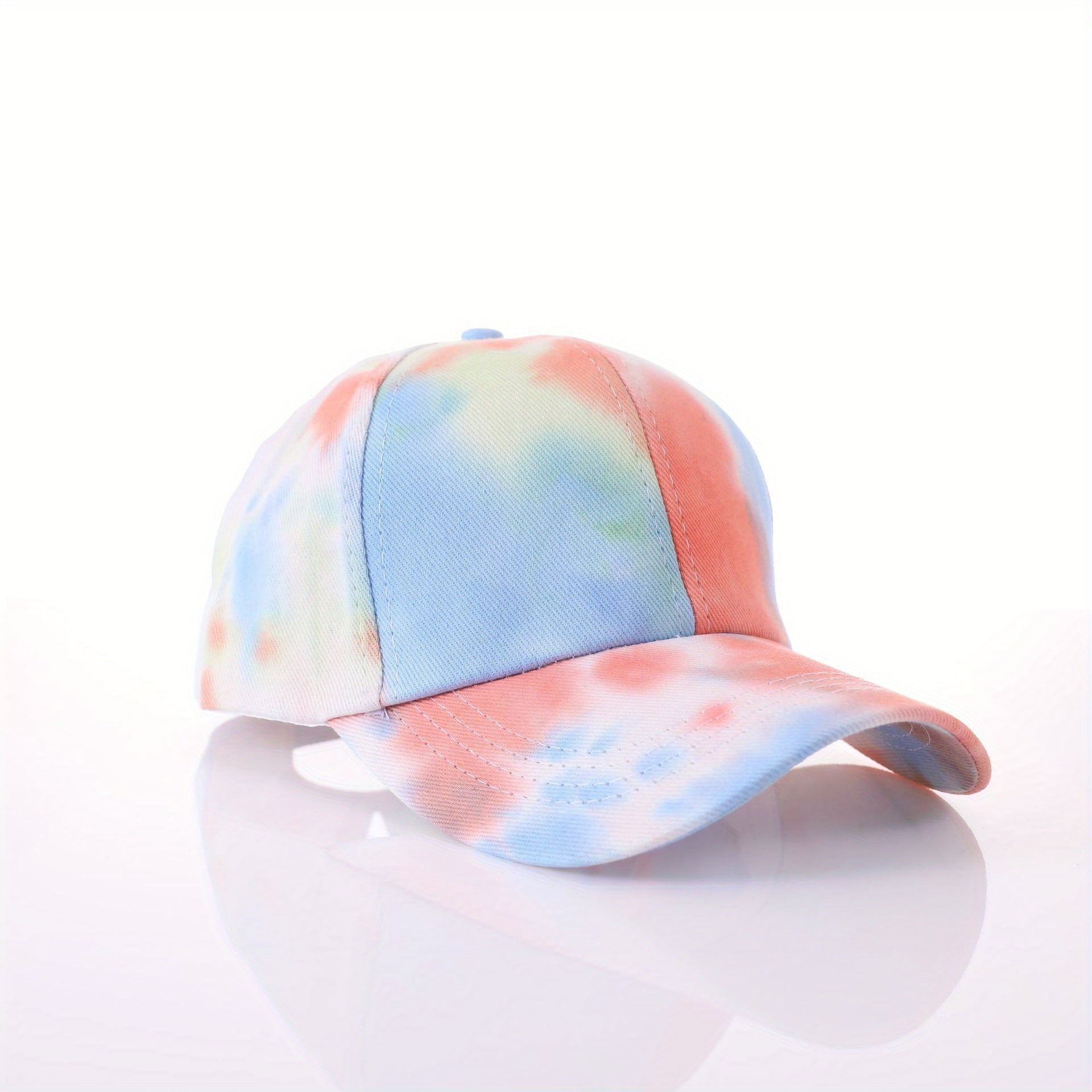 Tie Dye Ponytail Baseball Cap Colorful Print Sunshade Sports Hat