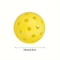 6pcs 40 Holes 74mm Pickleball PE High Elastic Pickleball Training