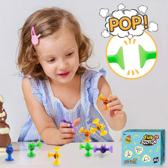 Baby Suction Toys Kids Bath Toys 40 Pieces Toddler Silicone Shower Building Toys
