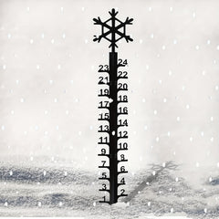 Metal Snow Gauge Large Iron Snowfall Measuring Rod Durable Garden Christmas Gift