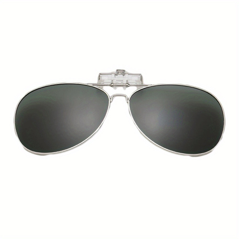 SOOLALA Alloy Frame Polarized Clip on Sunglasses