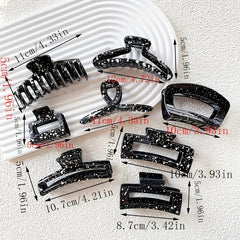 Ink Hair Claw For Girls Strong Grip Jaw Clip For Thick Hair 8pcs