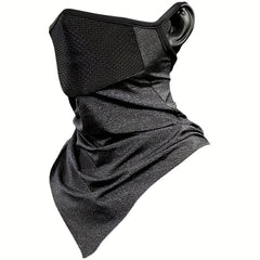 Summer Ice Silk Sun Protection Riding Ear Mask Mesh Breathable Sports Dustproof