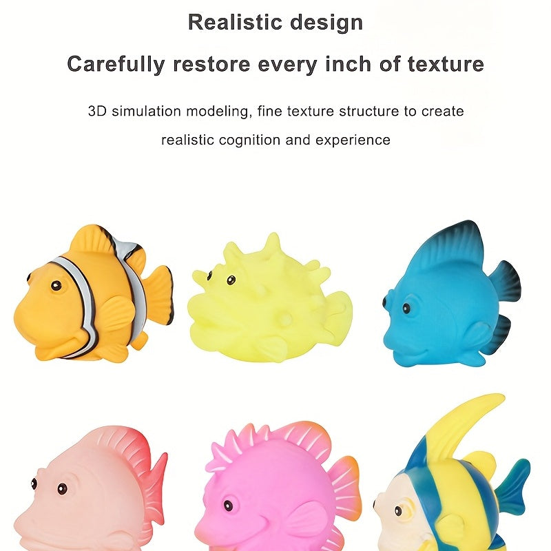 Soft Rubber Hand Grasping Ball Vinyl Fish Baby Touch Ball