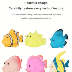 Soft Rubber Hand Grasping Ball Vinyl Fish Baby Touch Ball