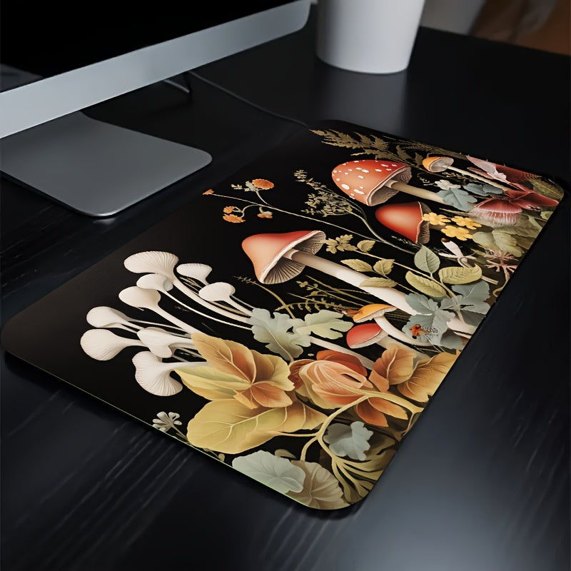 Cartoon Mushroom Pattern Mouse Pad Keyboard Pad