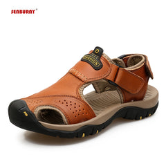 SENBURNY Men's Breathable Closed Toe Outdoor Sandals