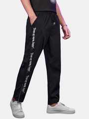 Men's Letter Pants Zipper Drawstring Pocket Casual Trousers