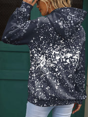 Cow Head Print Kangaroo Pocket Hoodie Long Sleeve Hoodies