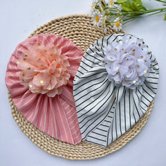 Soft Elastic Hat Baby Line Hot Flower Hat Girl Hat