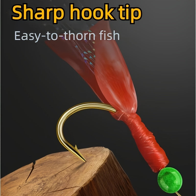 Bionic Fish Skin Stringer Hook Barbed Fishing Hook