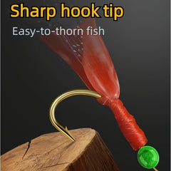Bionic Fish Skin Stringer Hook Barbed Fishing Hook