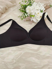 Striped Wireless Push Up Bra - Comfy & Breathable