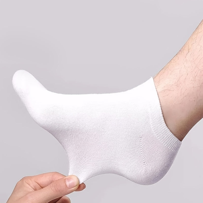 Teenager's Solid Liner Anklet Socks 10 Pairs Cotton Blend Soft Non Slip Socks
