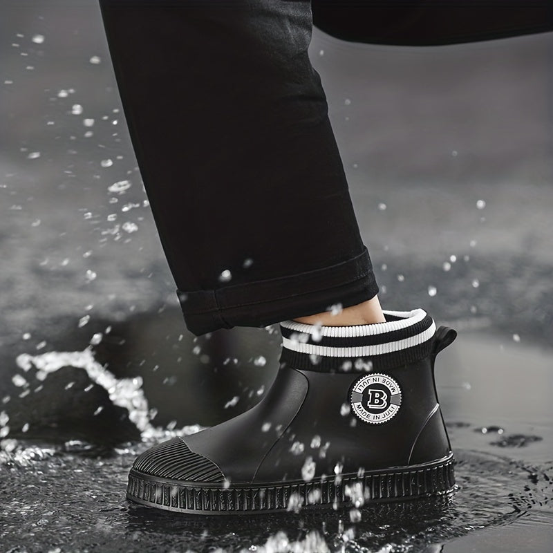 Men's Ankle Rain Shoes Non-slip Galoshes for Kitchen