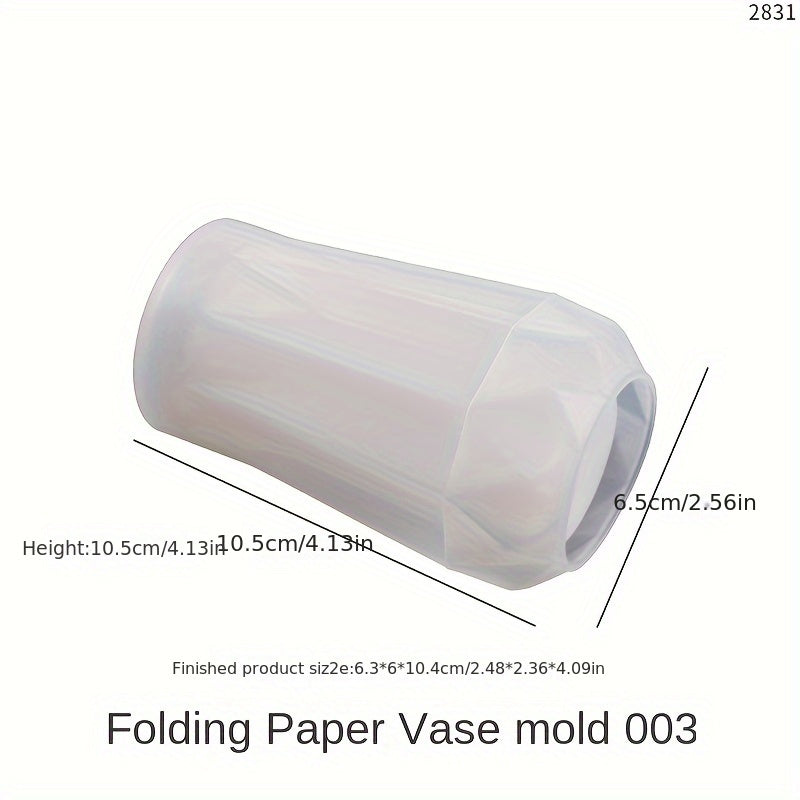 DIY Faceted Vase Silicone Mold Geometric Origami Vase Pen Holder