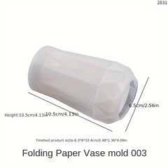 DIY Faceted Vase Silicone Mold Geometric Origami Vase Pen Holder