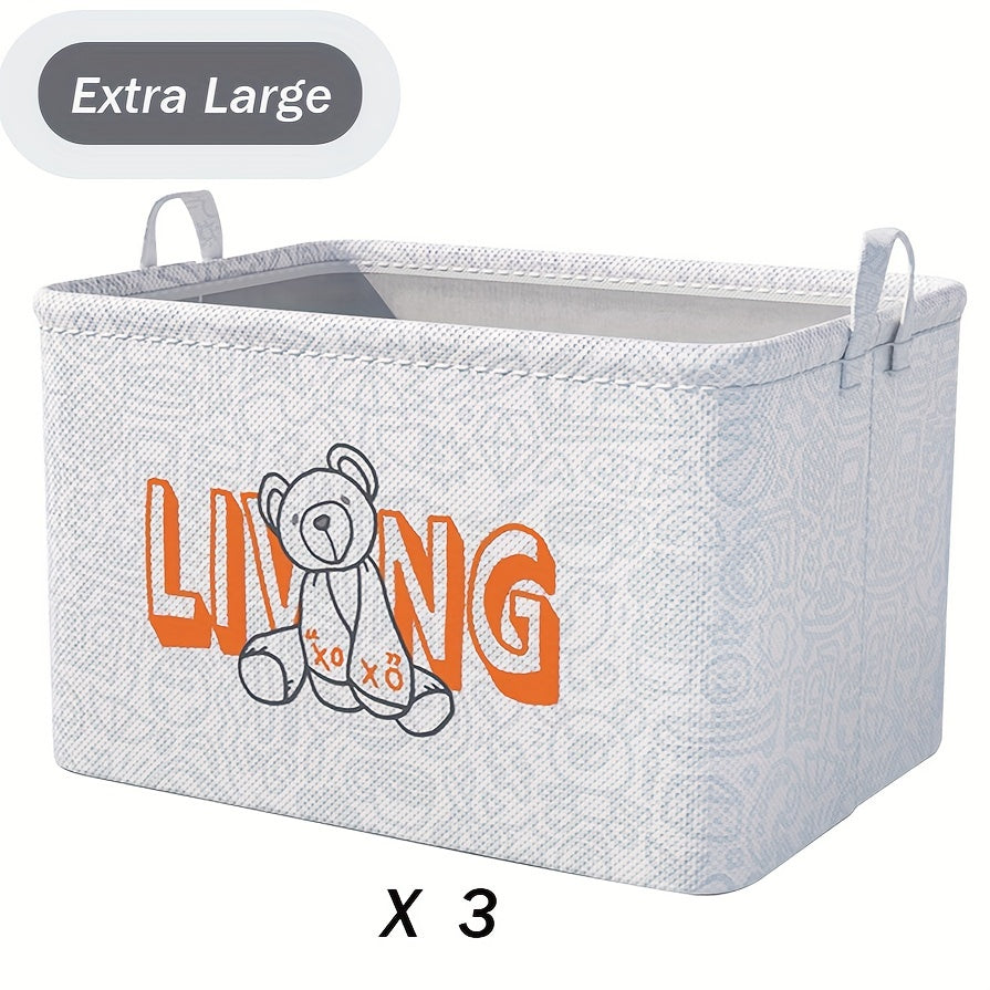 Large Clothes Storage Bin Foldable Organizer Bag with Handle